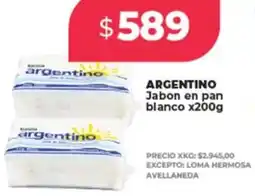 Supermayorista Vital Argentino jabon en pan blanco oferta