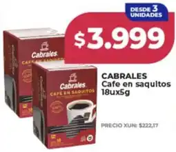 Supermayorista Vital Cabrales cafe en saquitos oferta