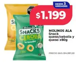 Supermayorista Vital Molinos ala snack queso/cebolla y queso oferta