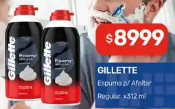 Nini Mayorista Gillette espuma p/ afeitar regular oferta