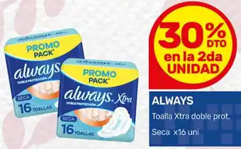 Nini Mayorista Always toalla xtra doble prot. seca oferta
