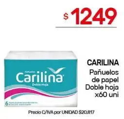 Nini Mayorista Carilina pañuelos de papel doble hoja oferta