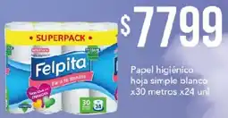 Nini Mayorista Felpita papel higiénico hoja simple blanco oferta