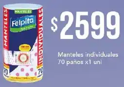 Nini Mayorista Felpita manteles individuales oferta