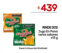Nini Mayorista Rinde dos jugo en polvo oferta