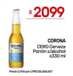 Nini Mayorista Corona Cero cerveza oferta