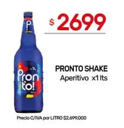 Nini Mayorista Pronto Shake aperitivo oferta