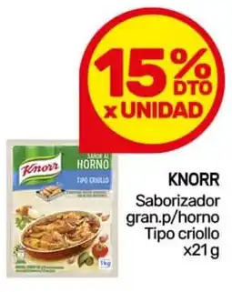Nini Mayorista Knorr saborizador gran.p/horno tipo criollo oferta