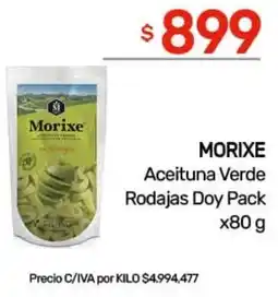 Nini Mayorista Morixe aceituna verde rodajas doy pack oferta