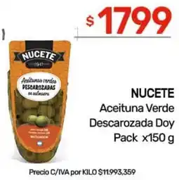 Nini Mayorista Nucete aceituna verde descarozada doy pack oferta