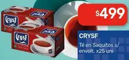 Nini Mayorista Crysf té en saquitos s/ envolt. oferta