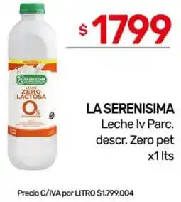 Nini Mayorista La serenisima leche lv parc. descr. zero pet oferta