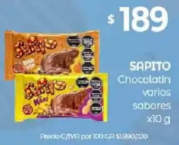 Nini Mayorista Sapito chocolatin varios sabores oferta