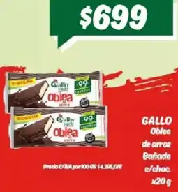 Nini Mayorista Gallo oblen de arroz bañada c/choc oferta