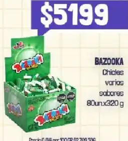 Nini Mayorista Bazooka chicles varios sabores oferta