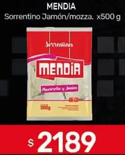 Nini Mayorista Mendia sorrentino jamón/mozza. oferta