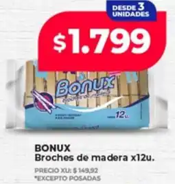 Supermayorista Vital Bonux broches de madera oferta