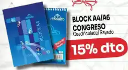 Makro Block a4/a6 congreso cuadriculado/ rayado oferta