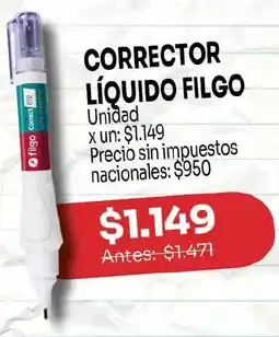 Makro Corrector líquido filgo oferta