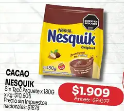 Makro Nestlé cacao nesquik oferta