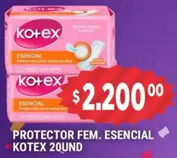 Supermercados Mayor Kotex protector fem. esencial oferta