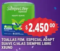 Supermercados Mayor Siempre libre toallas fem. especial adapt suave c/alas oferta