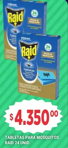 Supermercados Mayor Raid tabletas para mosquitos oferta