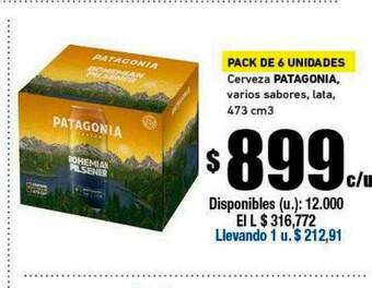 Cooperativa Obrera Cerveza Patagonia oferta