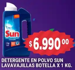 Supermercados Mayor Sun detergente en polvo lavavajillas botella oferta