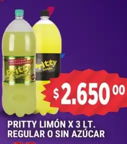 Supermercados Mayor Pritty limón regular o sin azúcar oferta