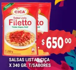Supermercados Mayor Cica salsas listas t/sabores oferta