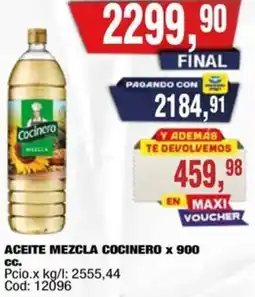 Maxiconsumo Cocinero aceite mezcla oferta