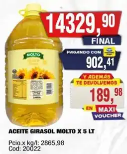 Maxiconsumo Girasol molto aceite oferta