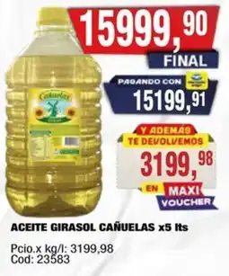 Maxiconsumo Girasol cañuelas aceite oferta