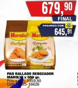Maxiconsumo Marolio pan rallado rebozador oferta