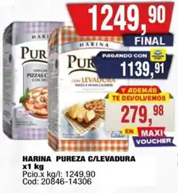 Maxiconsumo pureza harina c/levadura oferta