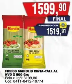 Maxiconsumo Marolio fideos cinta-tall al oferta