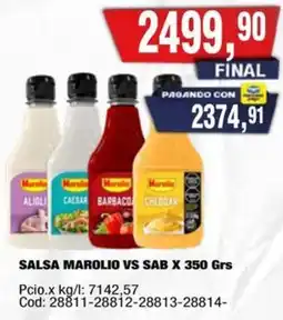 Maxiconsumo Marolio salsa vs sab oferta
