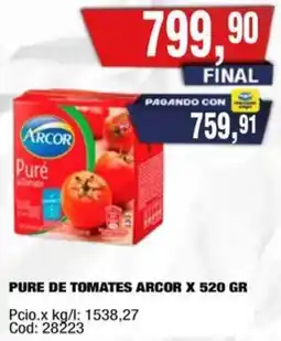Maxiconsumo Arcor pure de tomates oferta