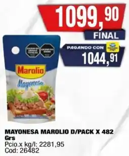 Maxiconsumo Marolio mayonesa d/pack oferta