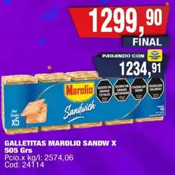 Maxiconsumo Marolio galletitas sandw oferta