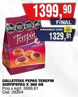 Maxiconsumo Terepin galletitas pepas surtipepas oferta