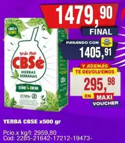 Maxiconsumo Cbsé yerb oferta