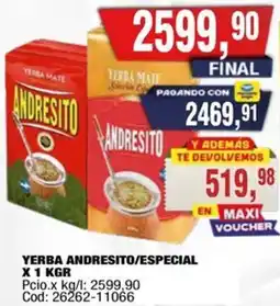 Maxiconsumo Andresito/especial yerba oferta