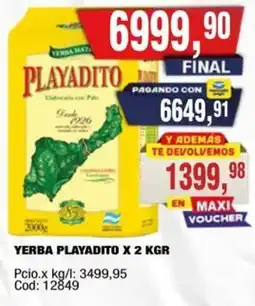 Maxiconsumo Playadito yerba oferta
