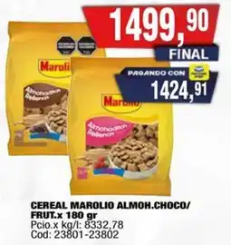Maxiconsumo Marolio cereal almoh.choco/ frut oferta