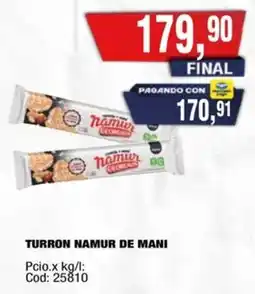 Maxiconsumo Namur de mani turron oferta