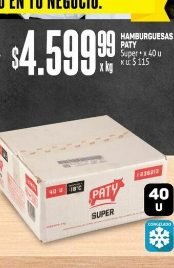 Makro Hamburguesas paty oferta