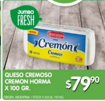 Jumbo Queso cremoso cremon oferta
