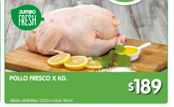 Jumbo Pollo fresco x kg oferta